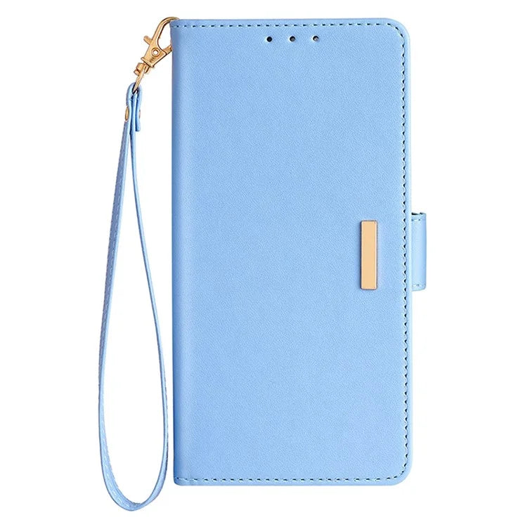 For Samsung Galaxy M34 5G / F34 5G Wallet Case RFID Blocking Leather Phone Cover with 2 Straps