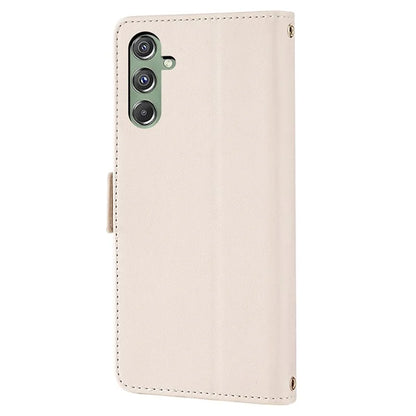 For Samsung Galaxy M34 5G / F34 5G Wallet Case RFID Blocking Leather Phone Cover with 2 Straps
