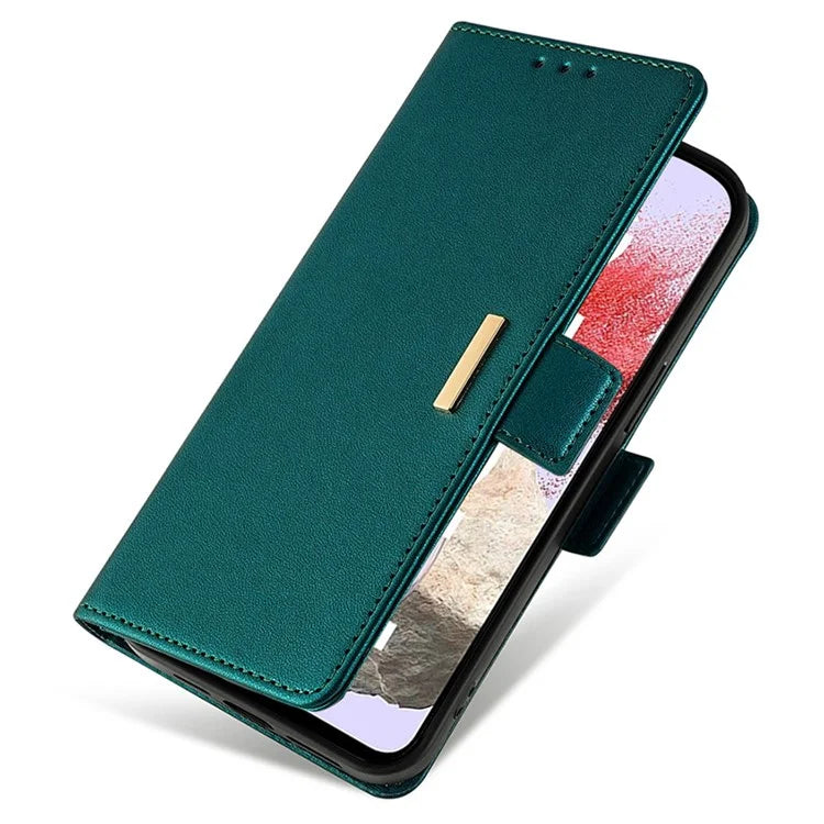 For Samsung Galaxy M34 5G / F34 5G Wallet Case RFID Blocking Leather Phone Cover with 2 Straps