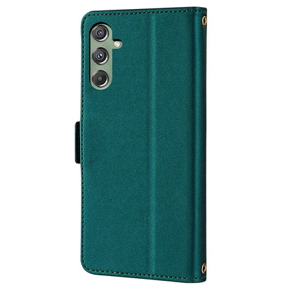 For Samsung Galaxy M34 5G / F34 5G Wallet Case RFID Blocking Leather Phone Cover with 2 Straps