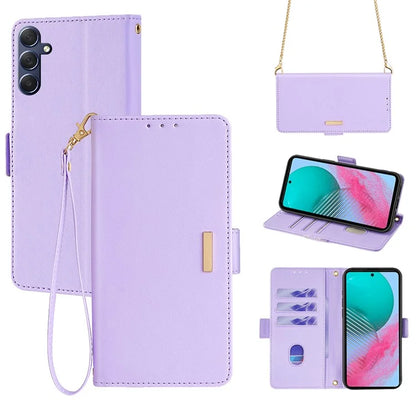 For Samsung Galaxy M54 5G Phone Case RFID Blocking Wallet Cover with Wrist Strap