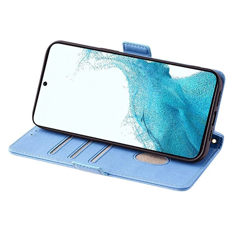 For Samsung Galaxy M54 5G Phone Case RFID Blocking Wallet Cover with Wrist Strap