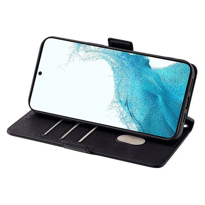 For Samsung Galaxy M54 5G Phone Case RFID Blocking Wallet Cover with Wrist Strap