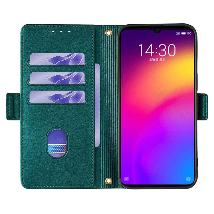 For Meizu Note 9 Case PU Leather Shockproof TPU Shell Wallet Phone Cover RFID Blocking