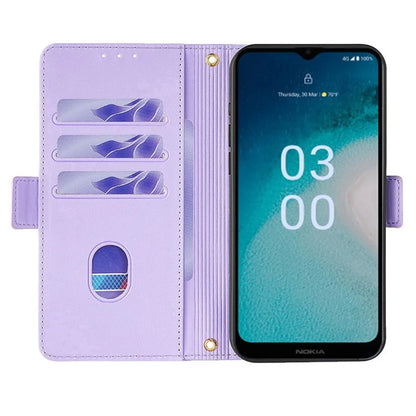 For Nokia C300 Case RFID Blocking Flip Leather Handbag Phone Cover with Shoulder Chain