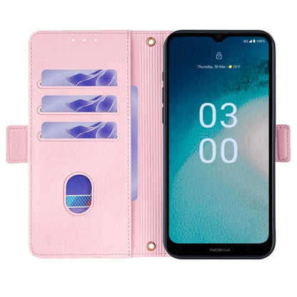 For Nokia C300 Case RFID Blocking Flip Leather Handbag Phone Cover with Shoulder Chain