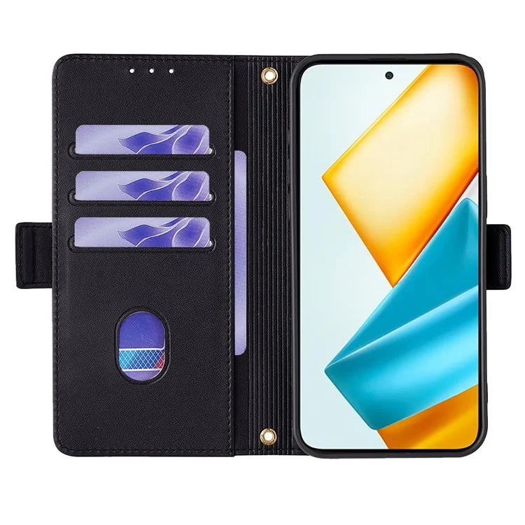 For Honor 90 GT 5G Wallet Case RFID Blocking Leather Phone Cover with 2 Straps