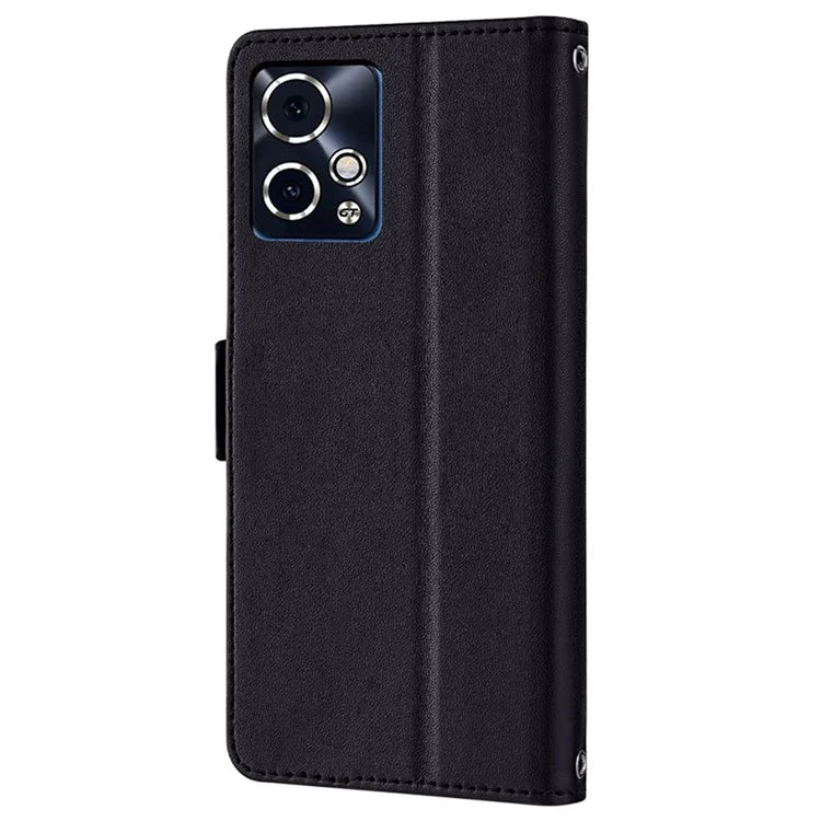For Honor 90 GT 5G Wallet Case RFID Blocking Leather Phone Cover with 2 Straps