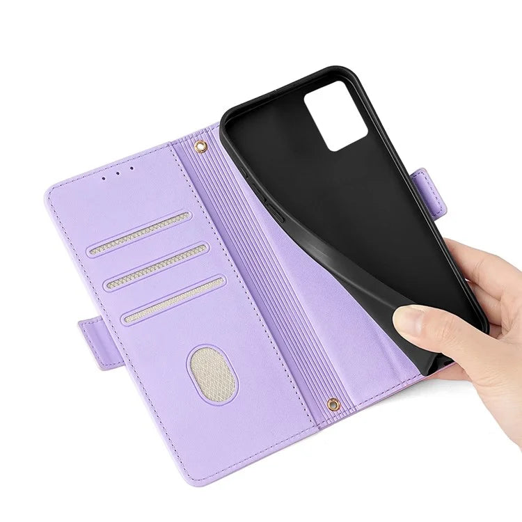 For Honor 90 GT 5G Wallet Case RFID Blocking Leather Phone Cover with 2 Straps