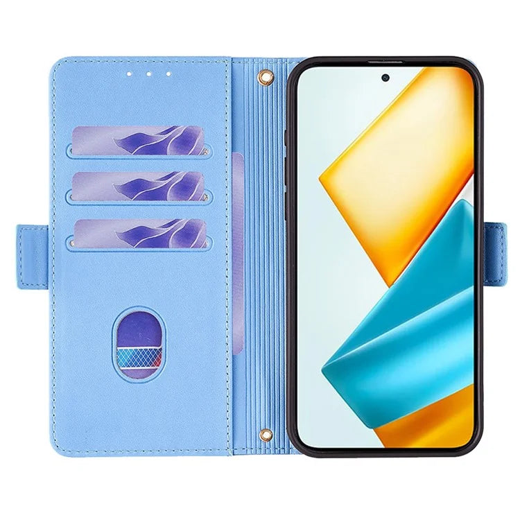 For Honor 90 GT 5G Wallet Case RFID Blocking Leather Phone Cover with 2 Straps