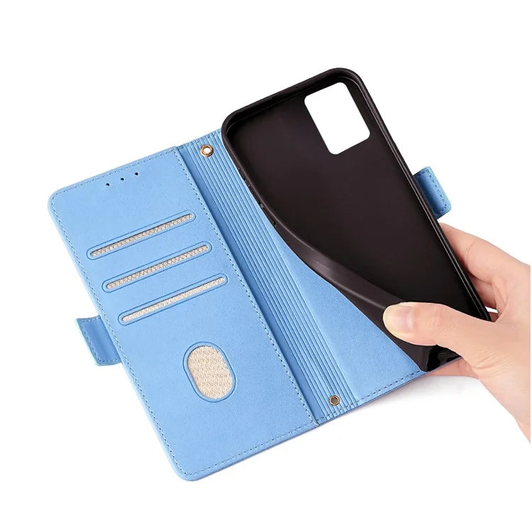 For Honor 90 GT 5G Wallet Case RFID Blocking Leather Phone Cover with 2 Straps