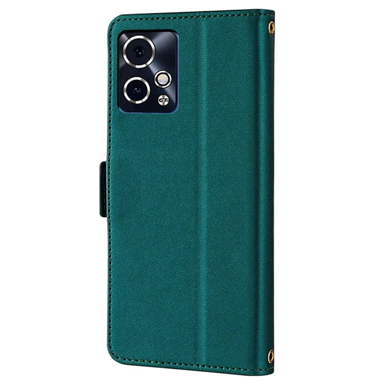 For Honor 90 GT 5G Wallet Case RFID Blocking Leather Phone Cover with 2 Straps