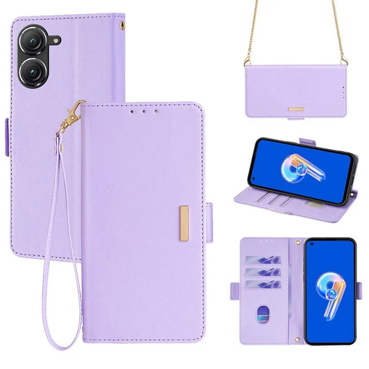 For Asus Zenfone 9 5G / Zenfone 9z Case Wallet PU Leather RFID Blocking Crossbody Cell Phone Cover