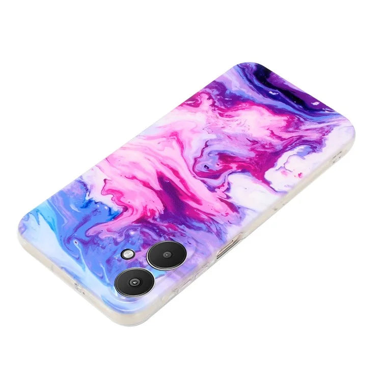 For Xiaomi Redmi 13C 4G / Poco C65 4G Case Soft TPU Protective Phone Cover Marble Pattern Print