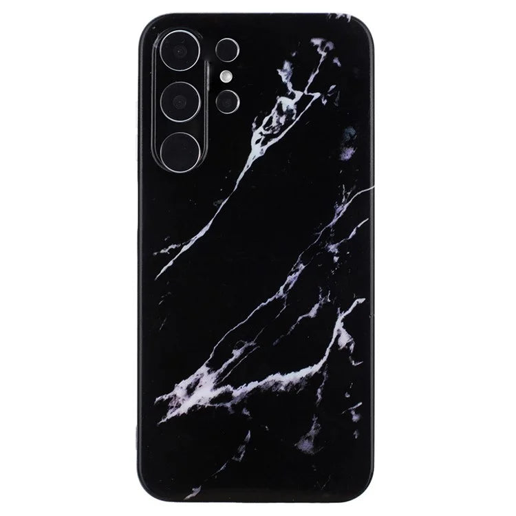 For Samsung Galaxy S24 Ultra Case Marble Effect Pattern Design TPU Phone Cover