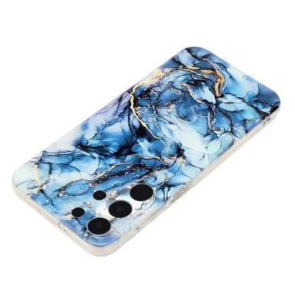 For Samsung Galaxy S24 Ultra Case Marble Effect Pattern Design TPU Phone Cover