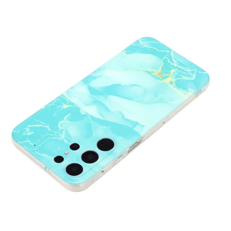 For Samsung Galaxy S24 Ultra Case Marble Effect Pattern Design TPU Phone Cover