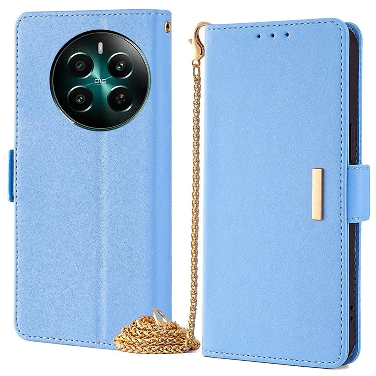For Realme 12+ 5G Leather Case RFID Blocking Wallet Phone Cover with Magnetic Clasp