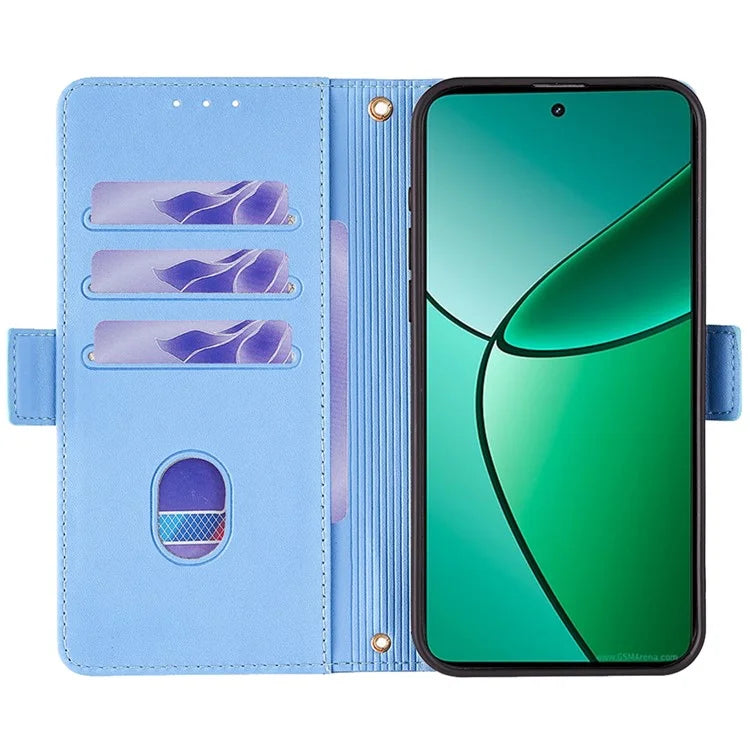 For Realme 12+ 5G Leather Case RFID Blocking Wallet Phone Cover with Magnetic Clasp