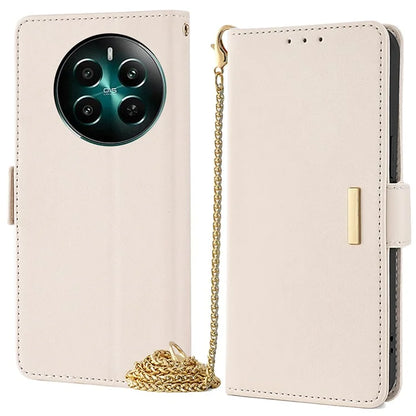 For Realme 12+ 5G Leather Case RFID Blocking Wallet Phone Cover with Magnetic Clasp