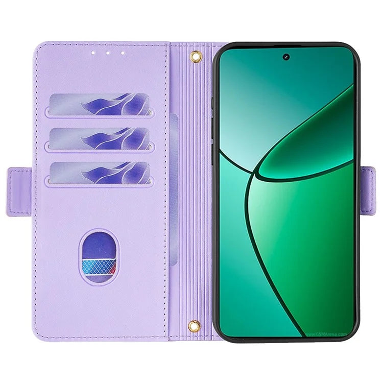 For Realme 12+ 5G Leather Case RFID Blocking Wallet Phone Cover with Magnetic Clasp
