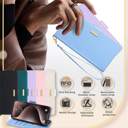 For Oppo Reno11 F 5G / F25 Pro 5G Leather Case RFID Blocking Wallet Stand Crossbody Phone Cover