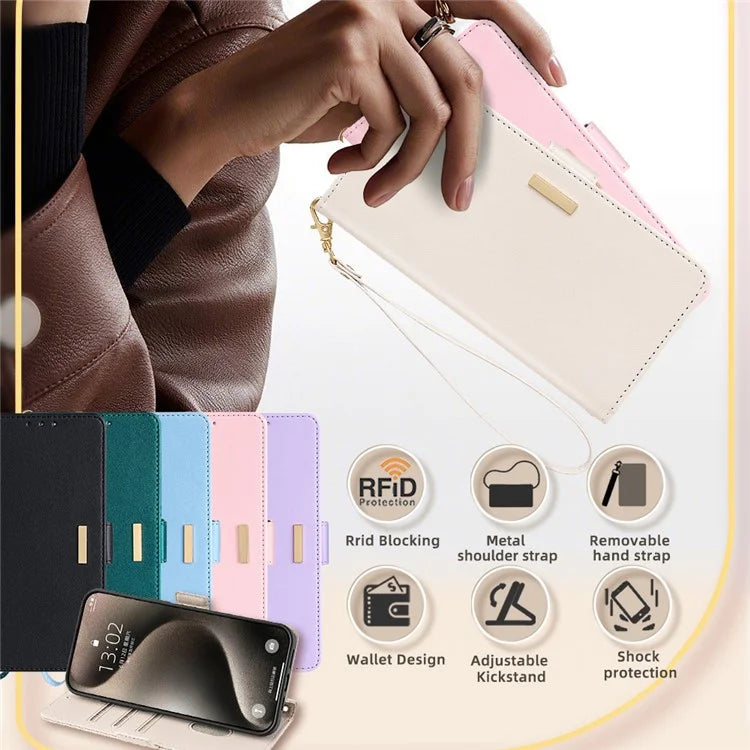For Oppo Reno11 F 5G / F25 Pro 5G Leather Case RFID Blocking Wallet Stand Crossbody Phone Cover