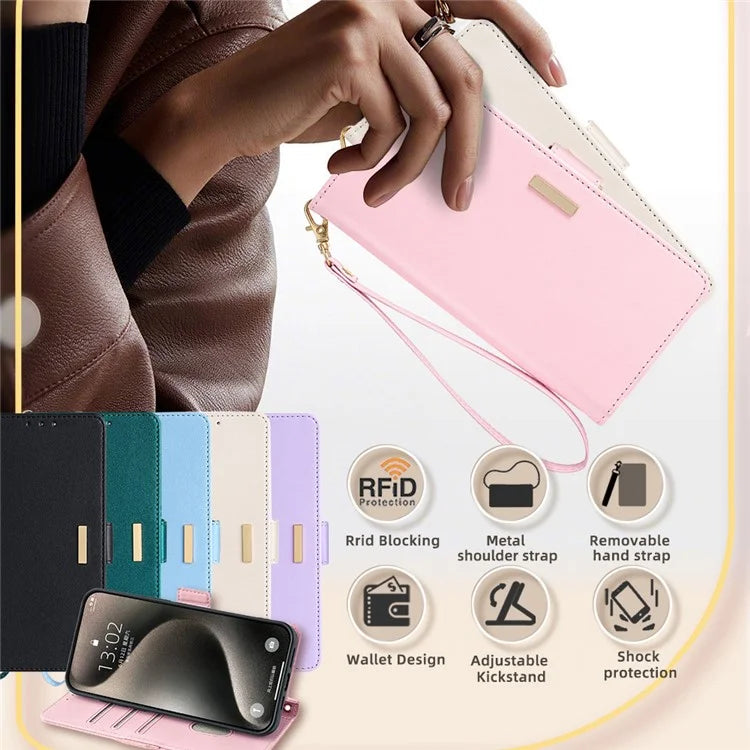 For Oppo Reno11 F 5G / F25 Pro 5G Leather Case RFID Blocking Wallet Stand Crossbody Phone Cover