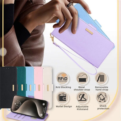 For Oppo Reno11 F 5G / F25 Pro 5G Leather Case RFID Blocking Wallet Stand Crossbody Phone Cover