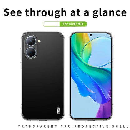 MOFI For vivo Y03 TPU Case Scratch-resistant Transparent Phone Cover