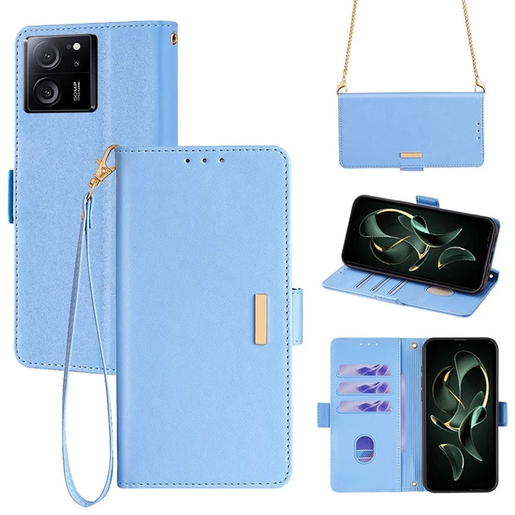 For Xiaomi Redmi K60 Ultra / 13T / 13T Pro Case Wallet Stand Flip Phone Cover with Shoulder Strap
