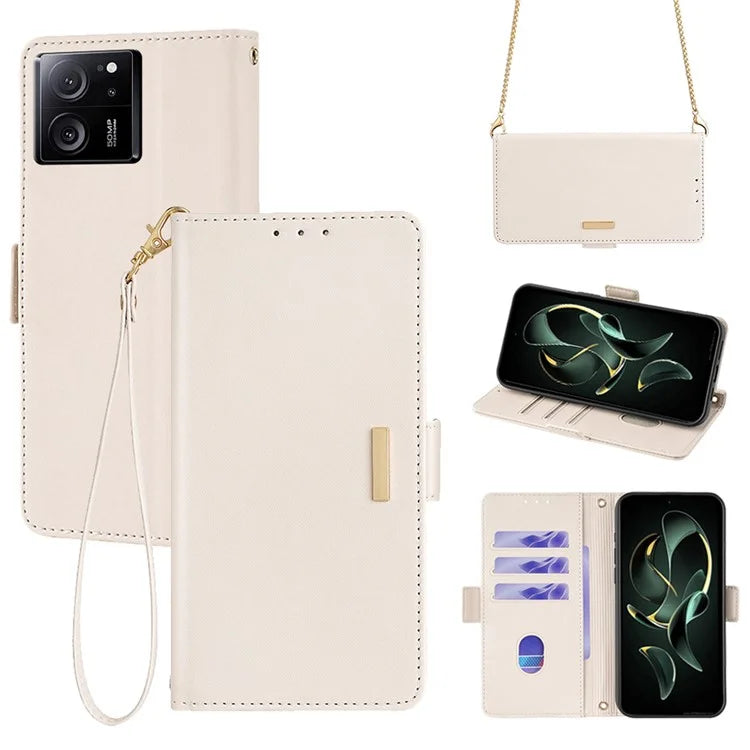 For Xiaomi Redmi K60 Ultra / 13T / 13T Pro Case Wallet Stand Flip Phone Cover with Shoulder Strap