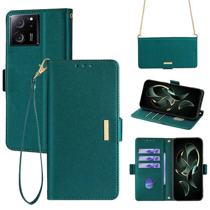 For Xiaomi Redmi K60 Ultra / 13T / 13T Pro Case Wallet Stand Flip Phone Cover with Shoulder Strap