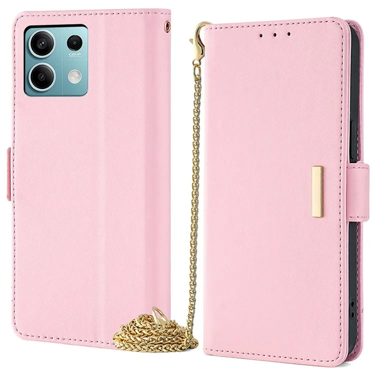 For Xiaomi Redmi Note 13 4G Crossbody Lanyard Case PU Leather RFID Blocking Flip Phone Cover