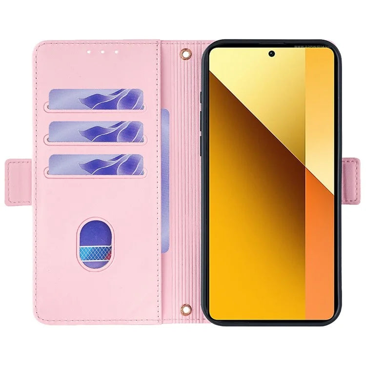 For Xiaomi Redmi Note 13 4G Crossbody Lanyard Case PU Leather RFID Blocking Flip Phone Cover