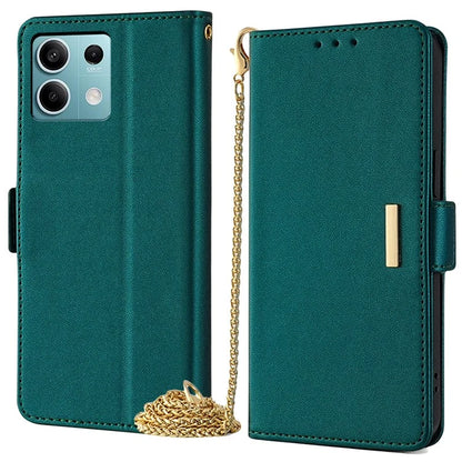 For Xiaomi Redmi Note 13 4G Crossbody Lanyard Case PU Leather RFID Blocking Flip Phone Cover