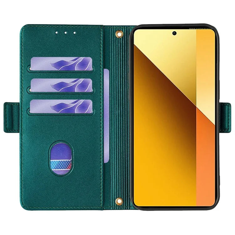 For Xiaomi Redmi Note 13 4G Crossbody Lanyard Case PU Leather RFID Blocking Flip Phone Cover