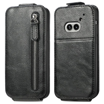 For Nothing Phone (2a) Case Vertical Flip Design Zipper Wallet Leather Phone Cover