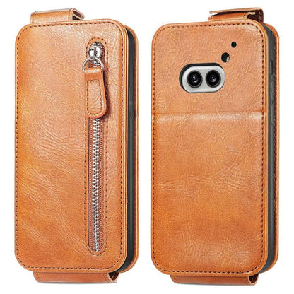 For Nothing Phone (2a) Case Vertical Flip Design Zipper Wallet Leather Phone Cover