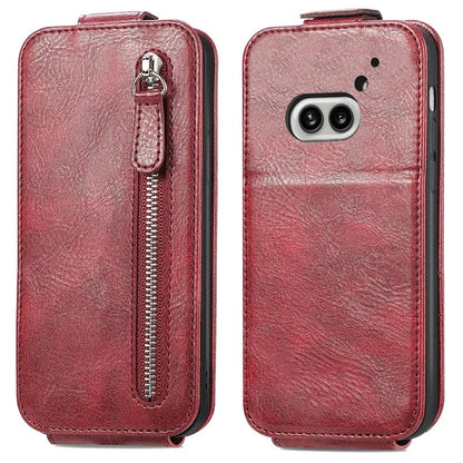 For Nothing Phone (2a) Case Vertical Flip Design Zipper Wallet Leather Phone Cover