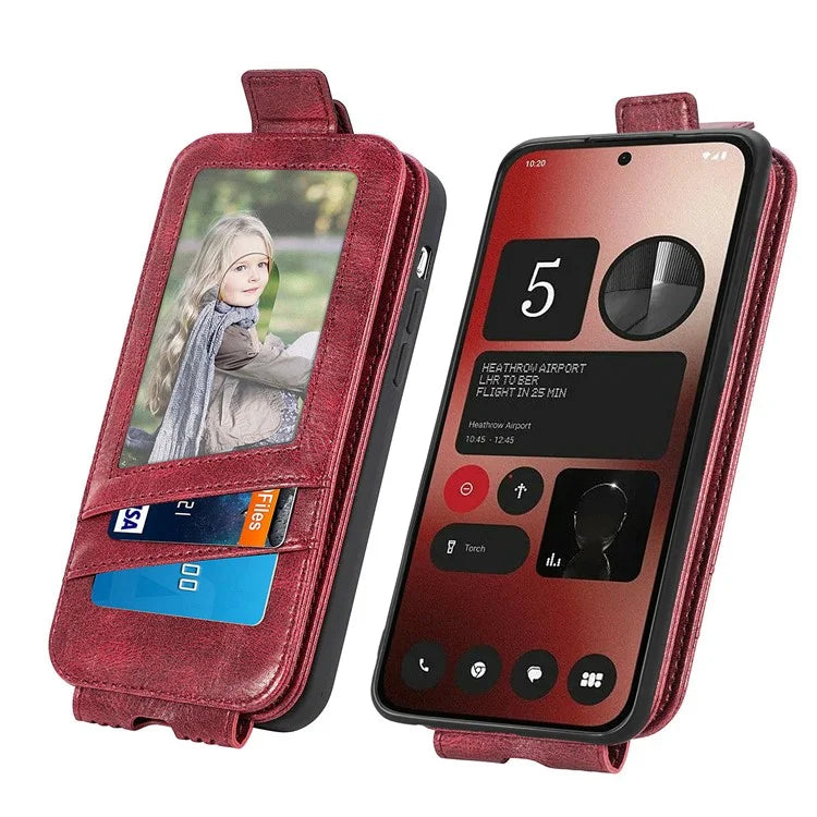 For Nothing Phone (2a) Case Vertical Flip Design Zipper Wallet Leather Phone Cover