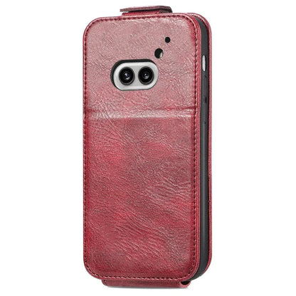 For Nothing Phone (2a) Case Vertical Flip Design Zipper Wallet Leather Phone Cover