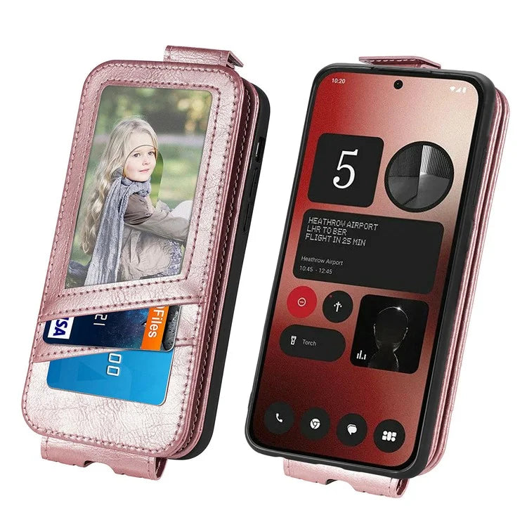 For Nothing Phone (2a) Case Vertical Flip Design Zipper Wallet Leather Phone Cover