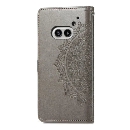 For Nothing Phone (2a) Case PU Leather Mandala Pattern Embossment Flip Wallet Phone Cover