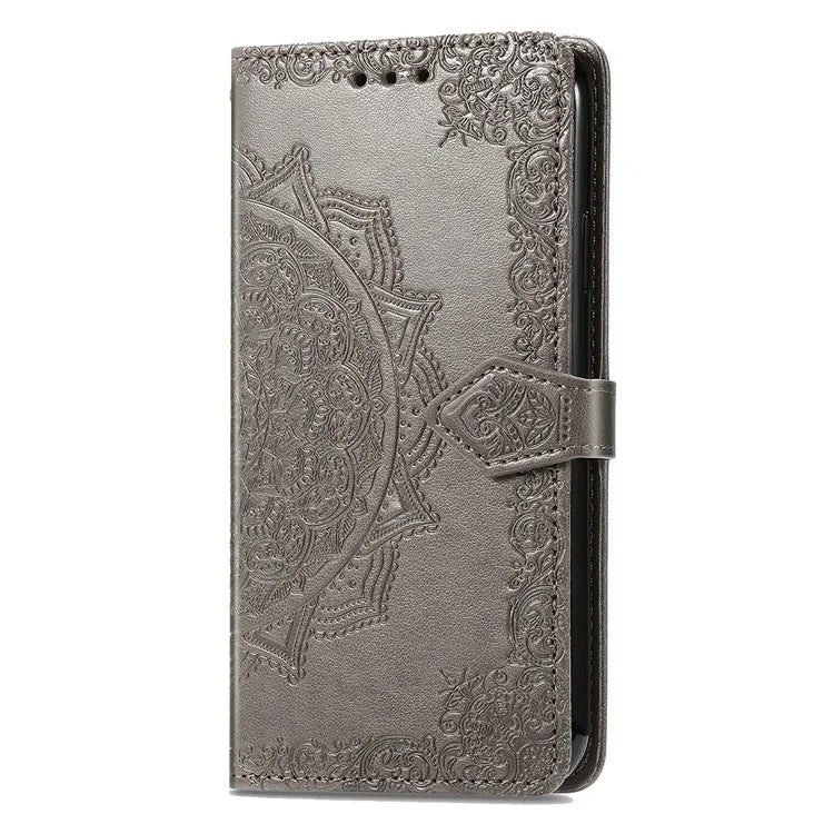For Nothing Phone (2a) Case PU Leather Mandala Pattern Embossment Flip Wallet Phone Cover