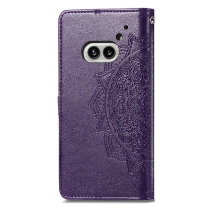 For Nothing Phone (2a) Case PU Leather Mandala Pattern Embossment Flip Wallet Phone Cover