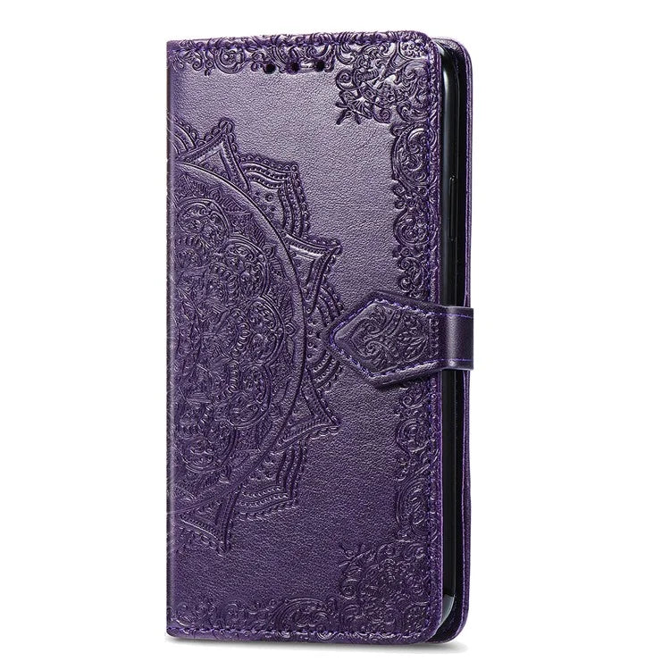 For Nothing Phone (2a) Case PU Leather Mandala Pattern Embossment Flip Wallet Phone Cover