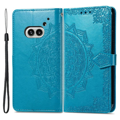 For Nothing Phone (2a) Case PU Leather Mandala Pattern Embossment Flip Wallet Phone Cover