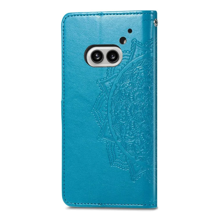 For Nothing Phone (2a) Case PU Leather Mandala Pattern Embossment Flip Wallet Phone Cover