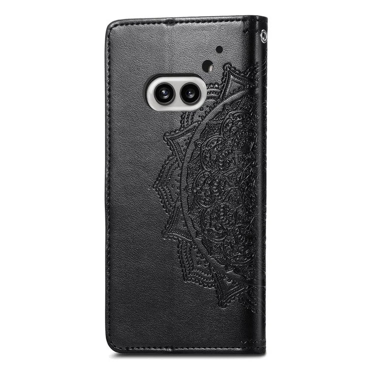 For Nothing Phone (2a) Case PU Leather Mandala Pattern Embossment Flip Wallet Phone Cover